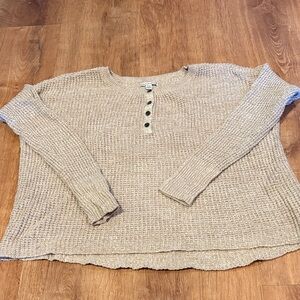 American Eagle Outfitters Cream Knit Cardigan